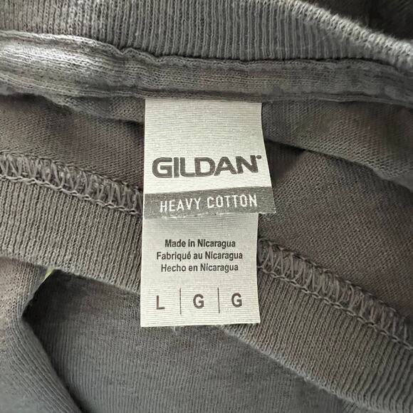 CHICKEN NUGGETS Gray Sz Large Cotton Tee Shirt S/S Graphic Print Funny Joke - Picture 4 of 4